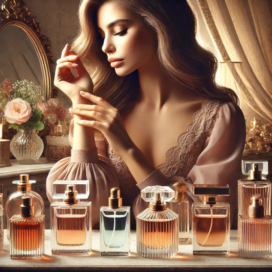 Best Women’s Perfumes for Under $100, a picture of a female model smelling perfumes