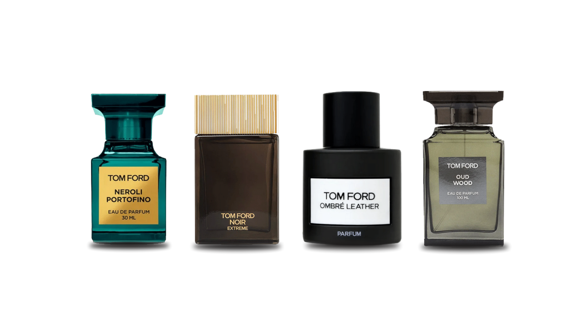 different variant of Tom Ford cologne bottles