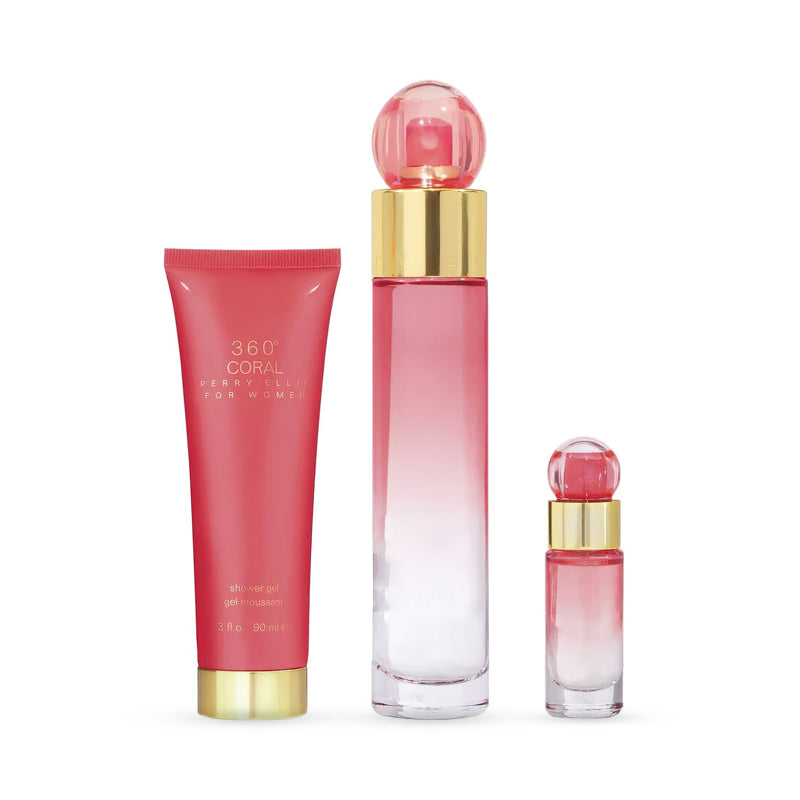 360 Coral 3 Piece Gift Set