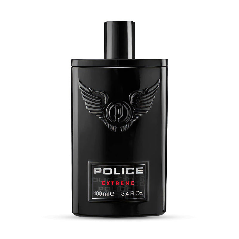 Black bottle of Pharaon Rouge perfume with logo design on front