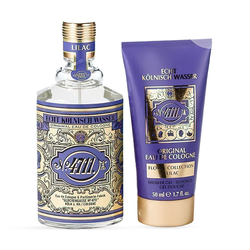 4711 Lilac Eau de Cologne and Shower Gel, 50 ml, floral fragrance packaging.