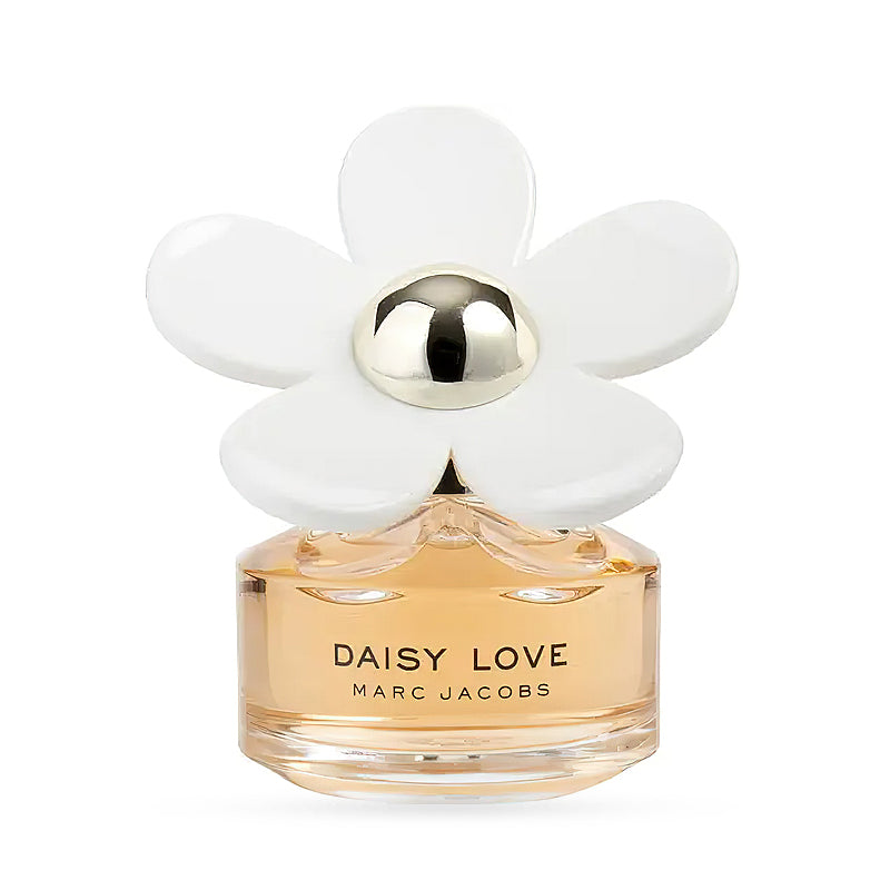 Daisy Love by Marc Jacobs perfume bottle with decorative floral cap.