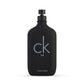 Black Calvin Klein CK Be perfume bottle with open cap.
