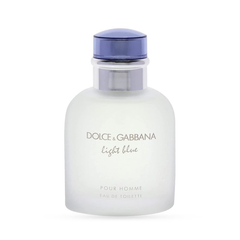 Dolce & Gabbana Light Blue Pour Homme Eau de Toilette bottle against white background.
