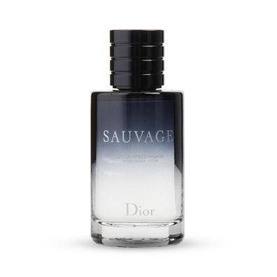 Dior Sauvage Eau de Toilette bottle with black gradient design and elegant cap.